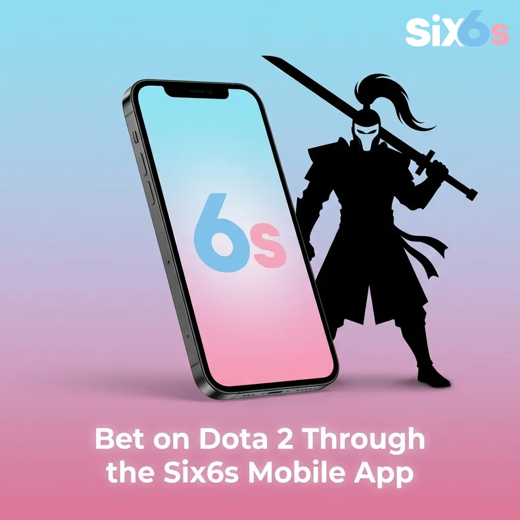 Six6s mobile app interface showing Dota 2 betting markets and navigation steps for placing esports wagers on smartphone — Six6s in Pakistan