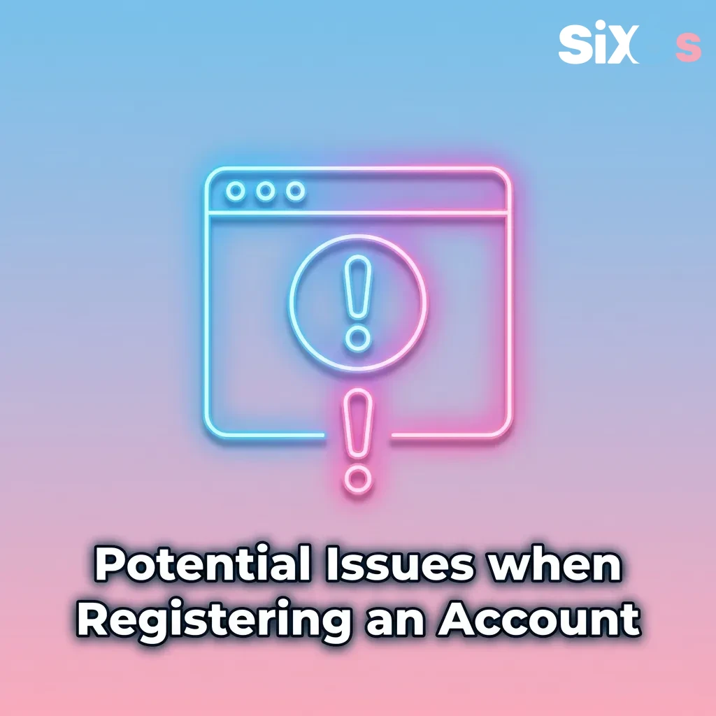 Troubleshooting guide showing common account registration problems and solutions including verification codes and ID issues — Six6s in Pakistan