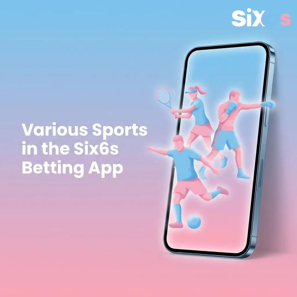 Six6s betting app interface showing multiple sports options including cricket, football, tennis, and esports — Six6s in Pakistan